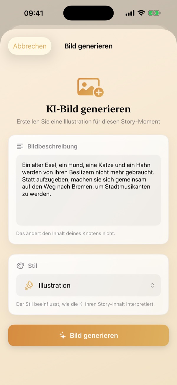KI-Illustrationsgenerierung für Geschichten und Bücher