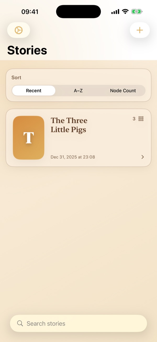 Talevonia AI story library showing multiple writing projects