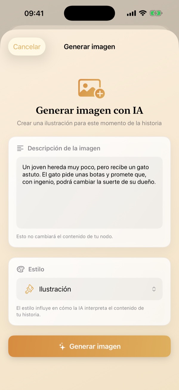 Generación de ilustraciones por IA para historias y libros